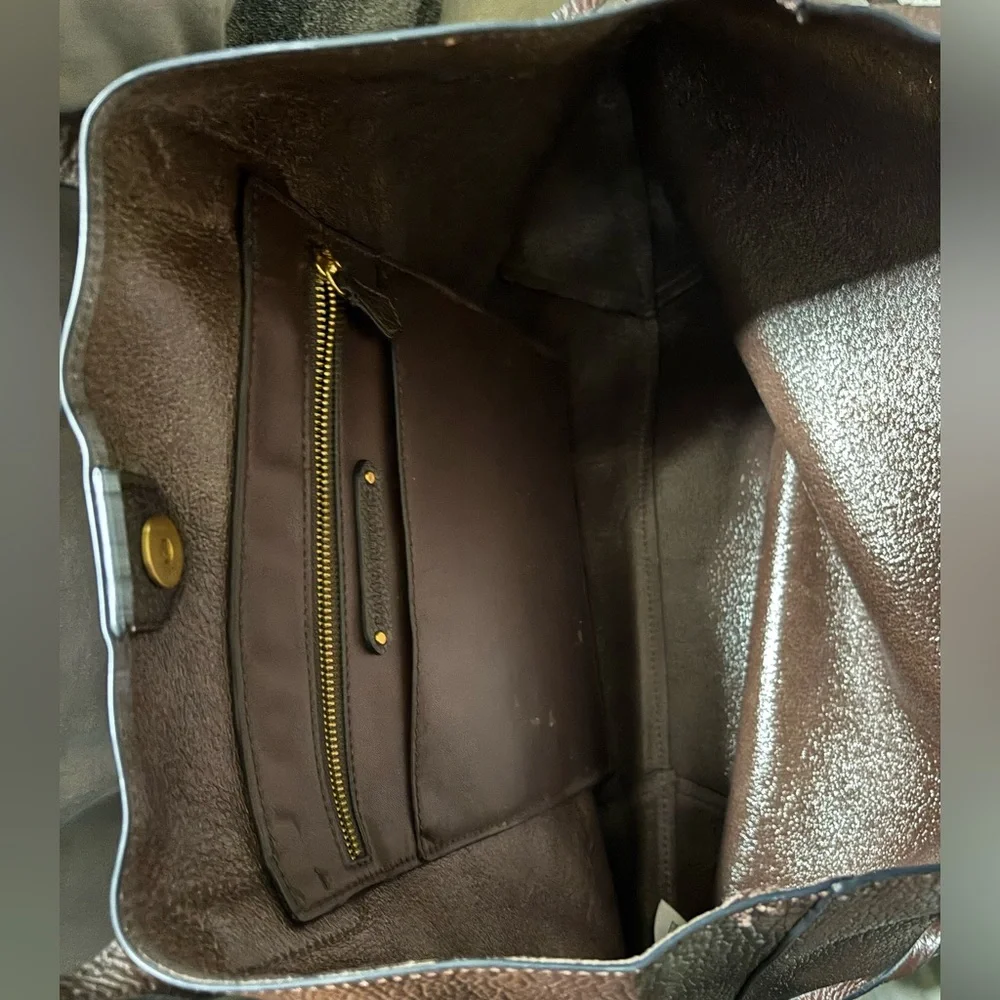 Classic Leather Laptop Tote Bags - Black and Dark Brown